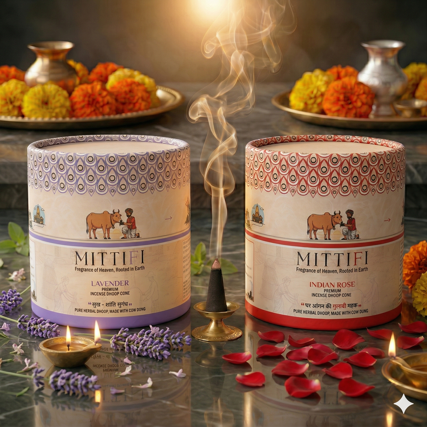 Mittifi INCENSE CONE -  Lavender + Rose