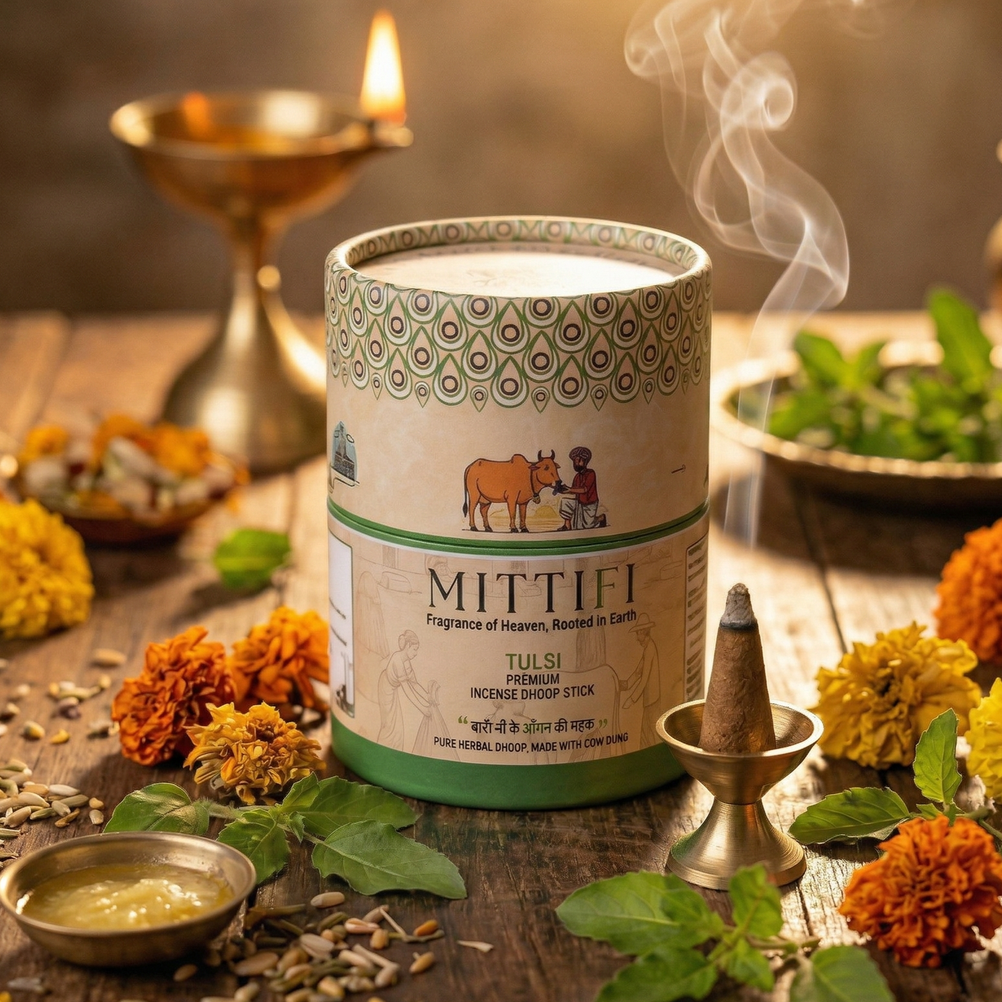 Mittifi INCENSE CONE - Sandelwood + Tulsi